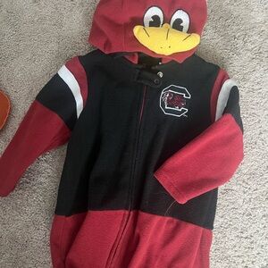 Kids Red and Black One Piece with Cartoon Hood